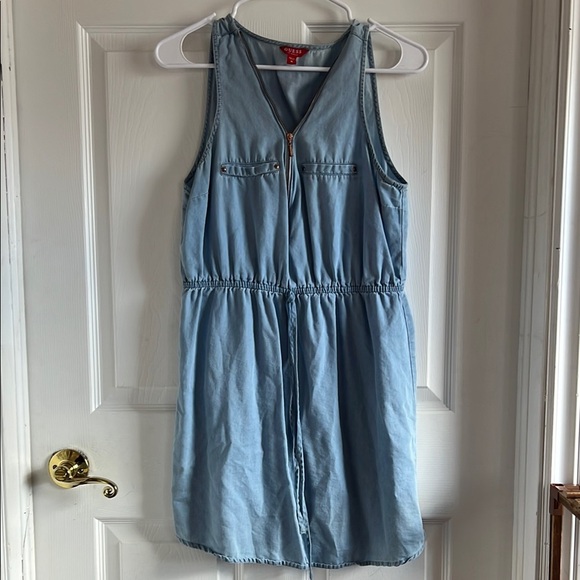 Guess Light Blue Sleeveless Dress - Picture 1 of 4